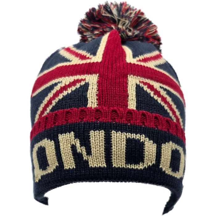 Union Jack London PomPom Beanie (12 PCS)