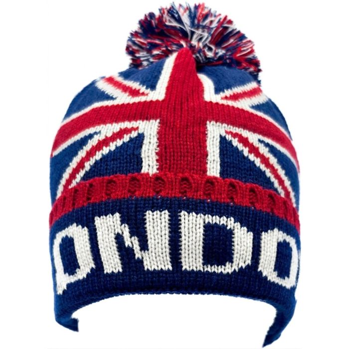 Union Jack London PomPom Beanie (12 PCS)