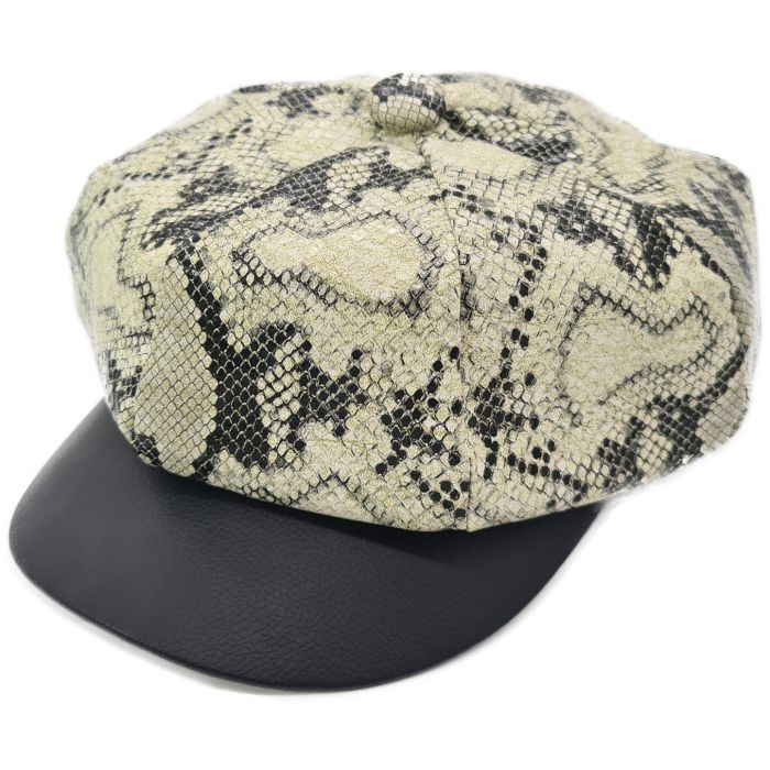 Womens Leopard Newsboy Cap