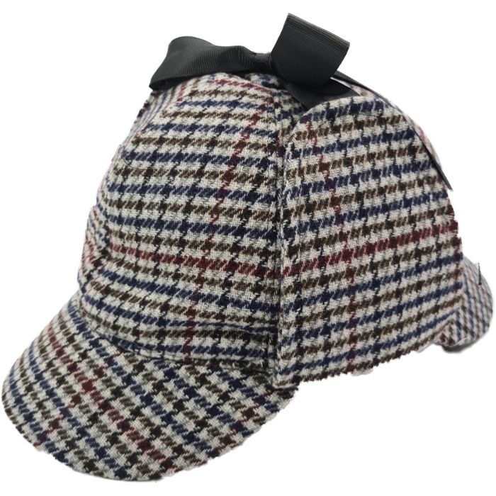 Sherlock Holmes Deerstalker Houndstooth Hat
