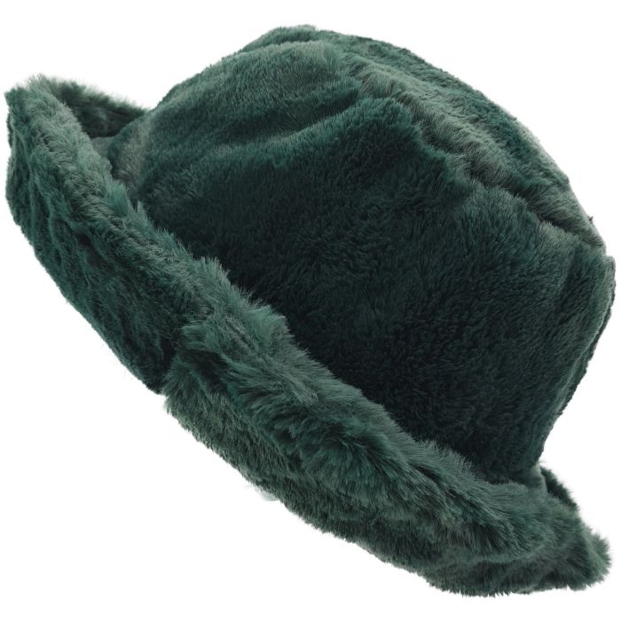 Adjustable Faux Fur Bucket Hat