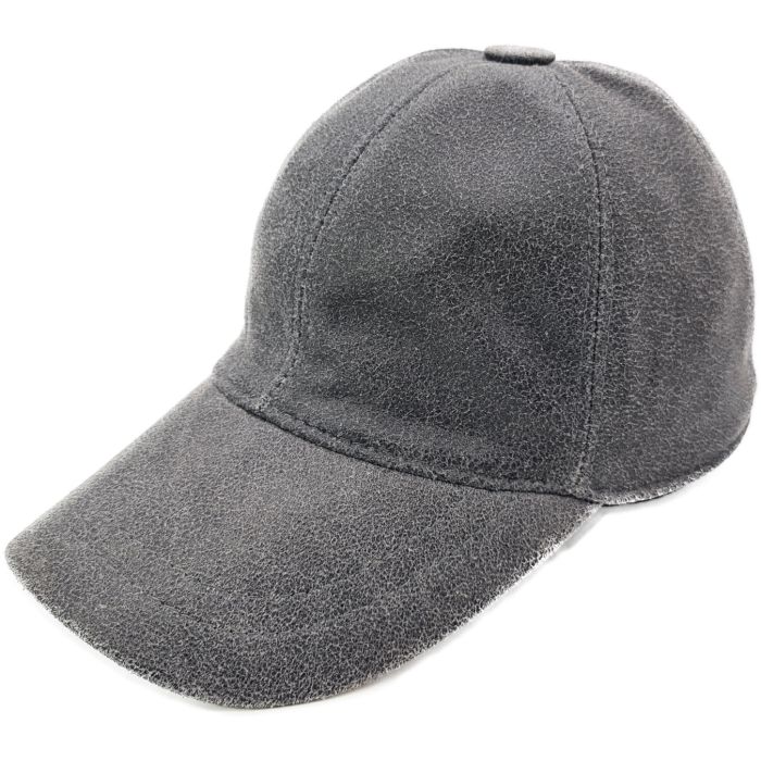 100% Leather Unisex Baseball Cap - Adjustable
