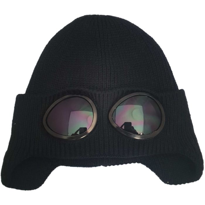 Knitted Woolly Beanie with Goggle (12pcs)