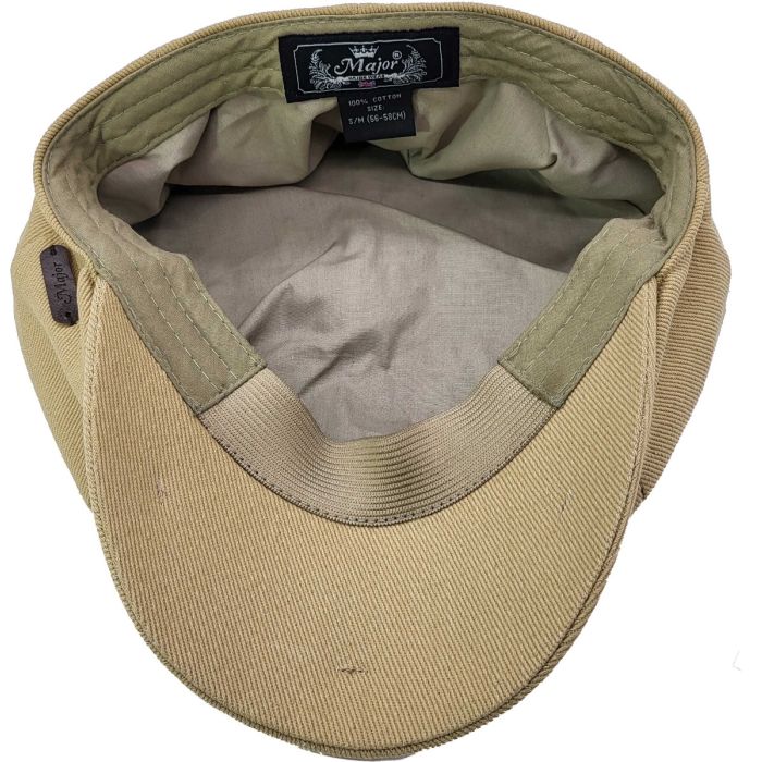 Mens Classic Newsboy/Bakerboy Cap in Beige