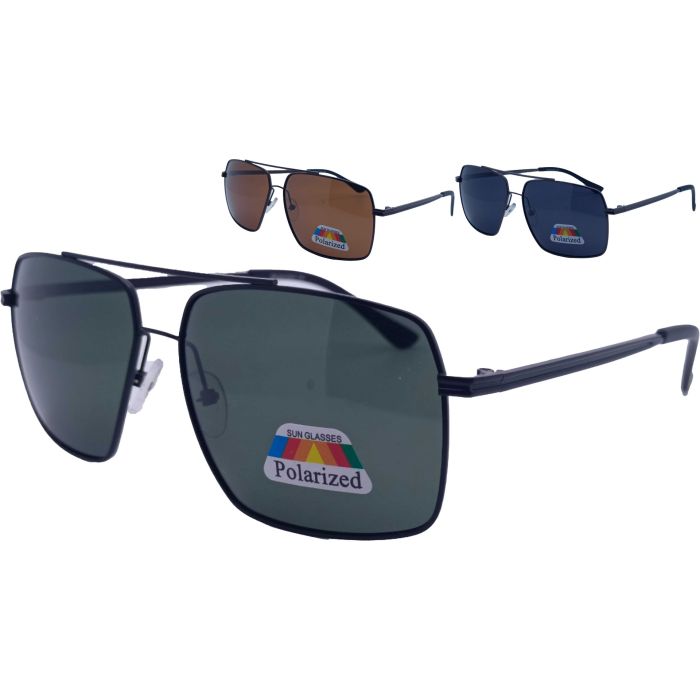 Polarized Rectangular Classic Look Sunglasses (12pcs)