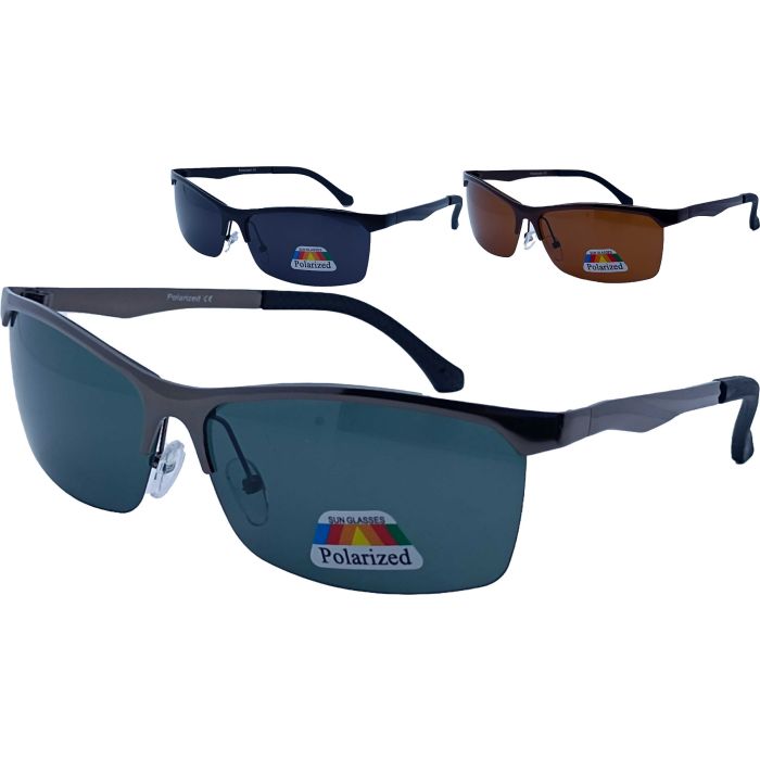 Polarized Rectangular Classic Look Sunglasses (12pcs)