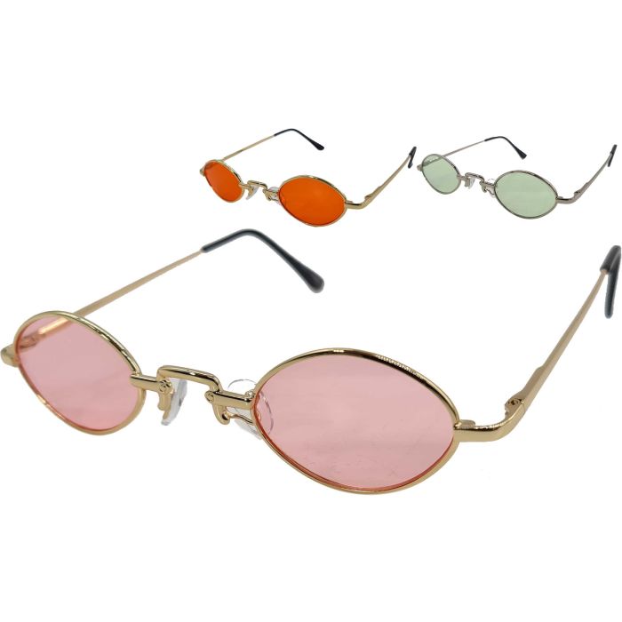 Unisex Fashion Oval Frame Sunglasses (12Pcs)