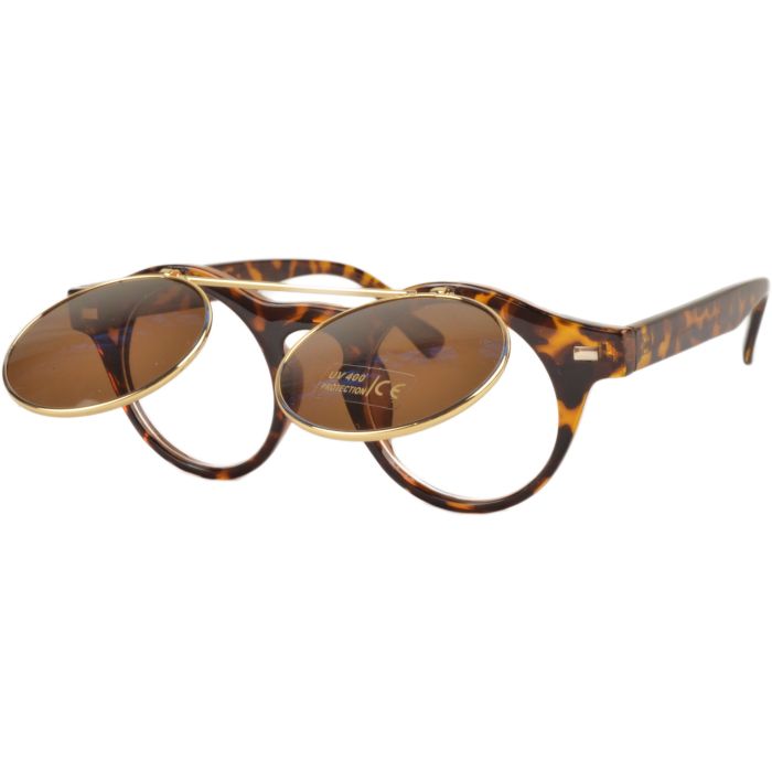 Small Round Flip Up Sunglasses (12Pcs)