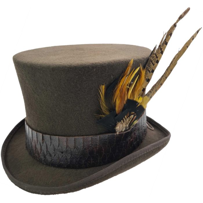 100% Wool Classic Brown Top Hat