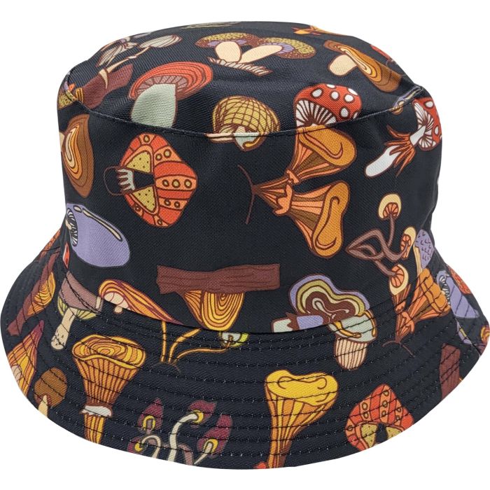 Mushroom Pattern Fisherman Bucket Hats (12Pcs)