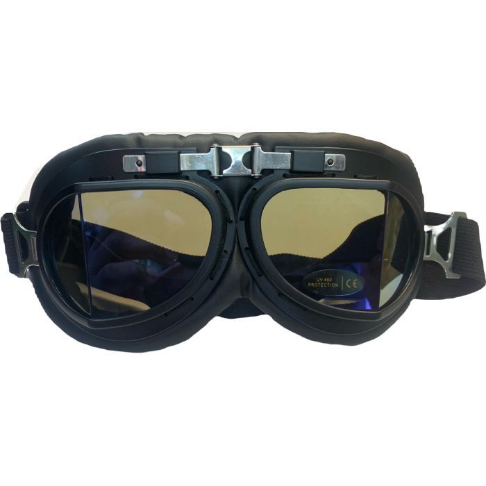 Steampunk Novelty Retro Motorcycle Biker Goggle in Black