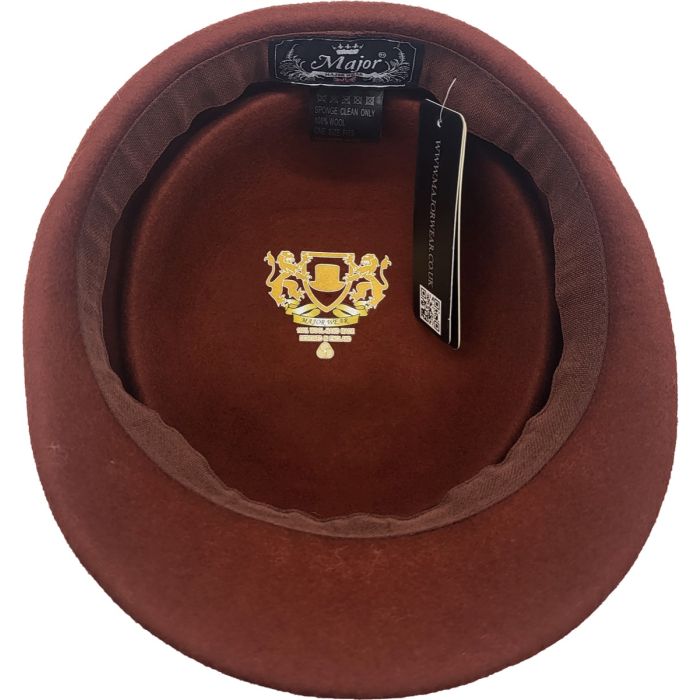 Womens Wool Felt Peaked Cloche Hat