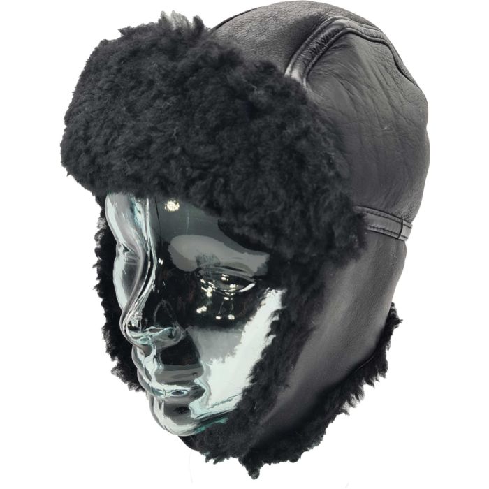 Genuine Leather Kids Trapper Hat 