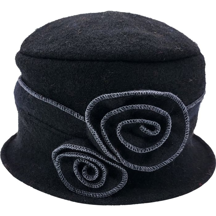 Women's Wool Vintage Cloche Hat