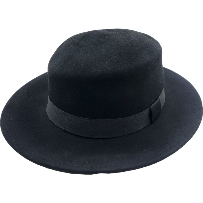 Classic Round Black Fedora Hat