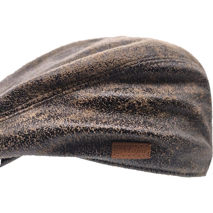 Faux Suede Leather Flat Cap