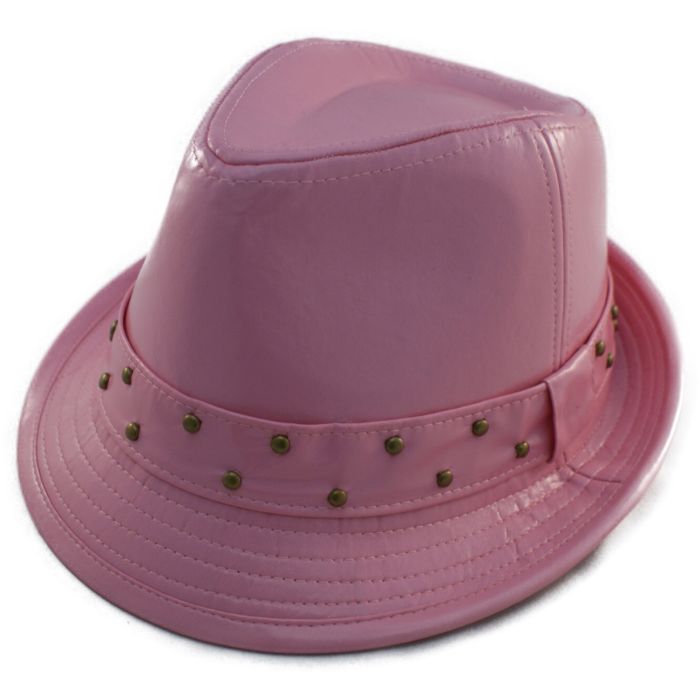 Fancy PVC Trilby Hat (12Pcs)