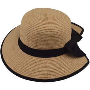 Womens Wide Brim Summer Straw Hat