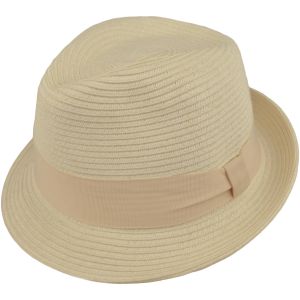 Soft Summer Straw Trilby Hat