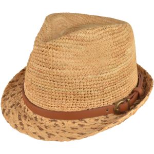 Spot Coloured Summer Straw Trilby Hat