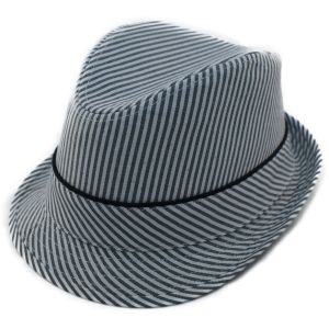 Striped Summer Trilby Hat (12Pcs)