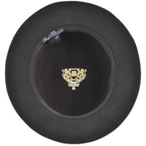 Black Wool Boater Hat