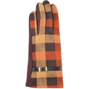 Womens Checked Woolly Gloves (12pcs)