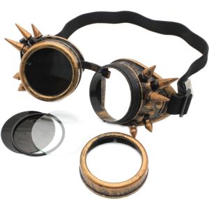 Novelty Spiked Steampunk Motorcycle Goggles
