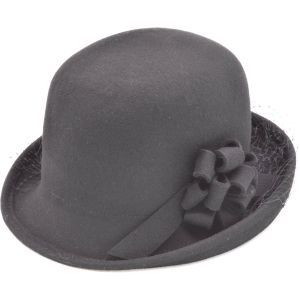 Womens Wool Felt Vintage Cloche Hat