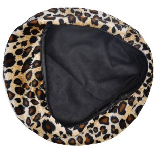 Womens Leopard Beret (12pcs)