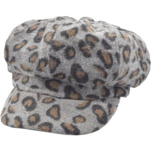 Womens Leopard Newsboy Cap
