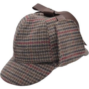 Sherlock Holmes Deerstalker Houndstooth Hat