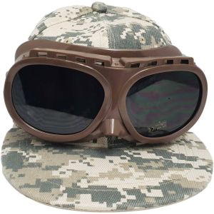 Camouflage Baseball Cap With Goggles
