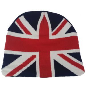 Union Jack Print Beanie Hat (12Pcs)