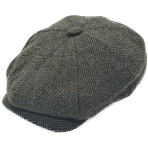 Classic Herringbone Newsboy Cap