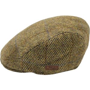 Kids Brown Herringbone Flat Cap