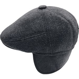 Winter Newsboy Flat Cap With Ear Flaps