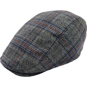 Checked Pattern Flat Cap