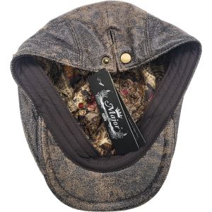 Faux Suede Leather Flat Cap