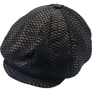 Big Apple Leather Newsboy Cap