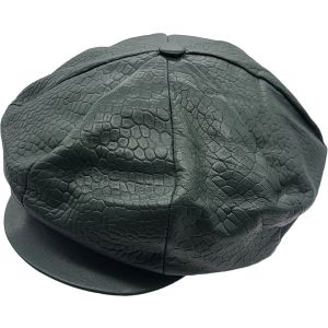 Big Apple Leather Newsboy Cap