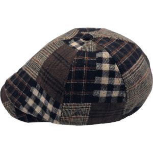 Adjustable Patchwork Newsboy Cap