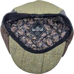 100% Wool Patchwork Newsboy Cap