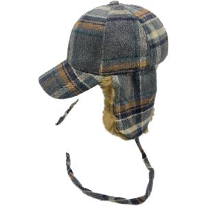 Plaid Winter Cap with Ear Flaps