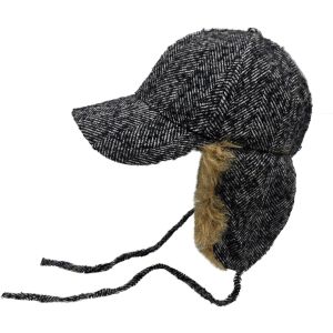 Plaid Winter Cap with Ear Flaps