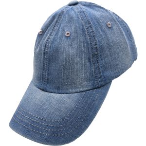 Plain Denim Baseball Caps (12Pcs)