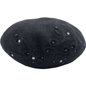 Women's Beaded Wool Beret (12Pcs)