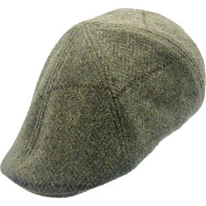 Herringbone Tweed 6 Panel Flat Cap