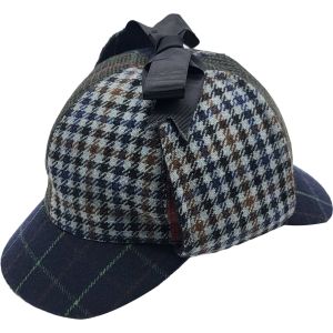 Patchwork Deerstalker Houndstooth Hat