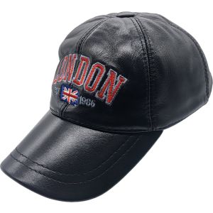 Genuine Leather 'LONDON' Baseball Cap